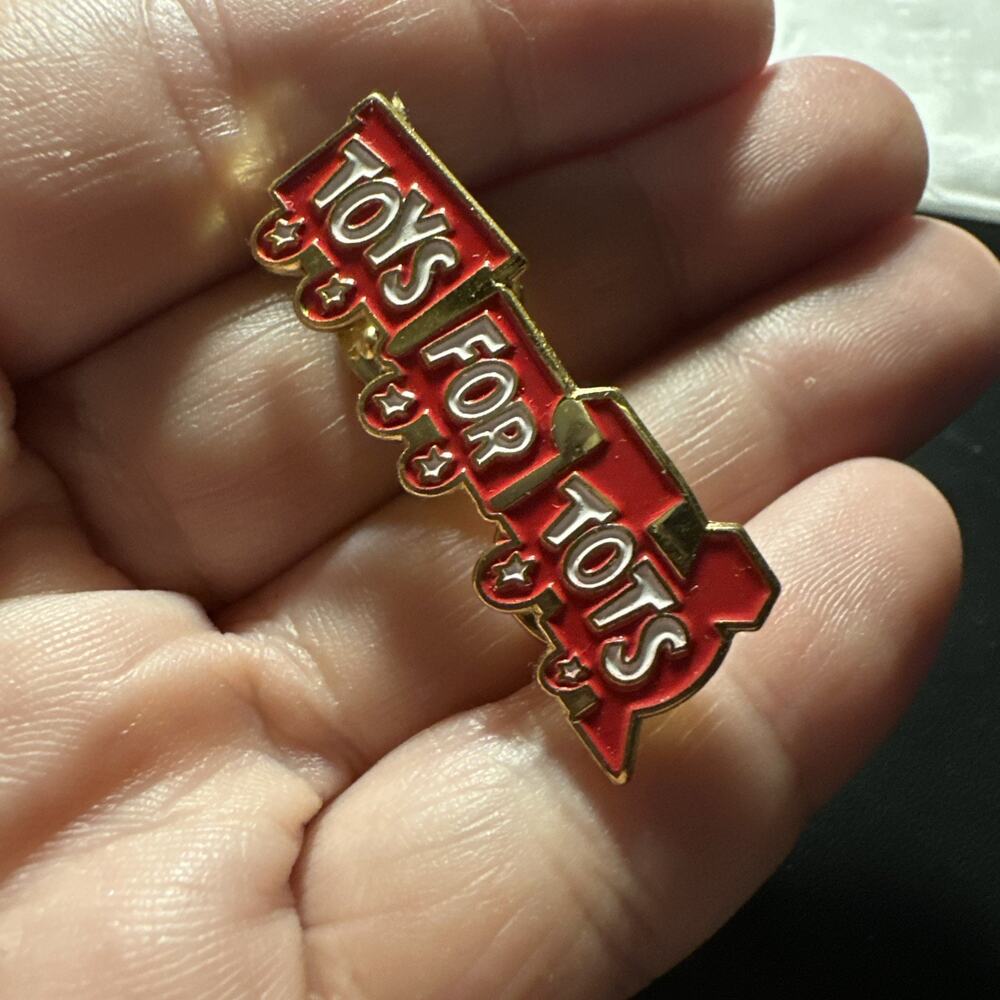 Toys for Tots Train Enamel Lapel Pin